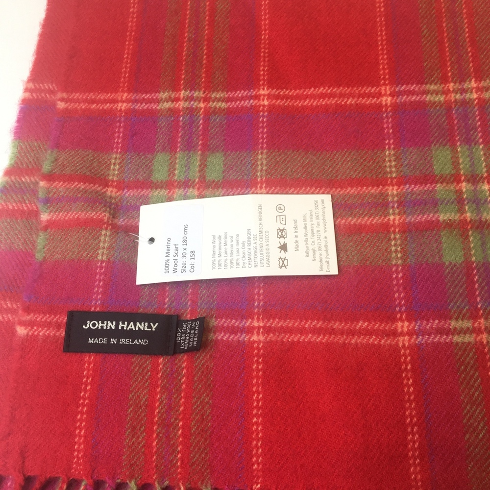 John Hanly Ireland Merino Wool Scarf